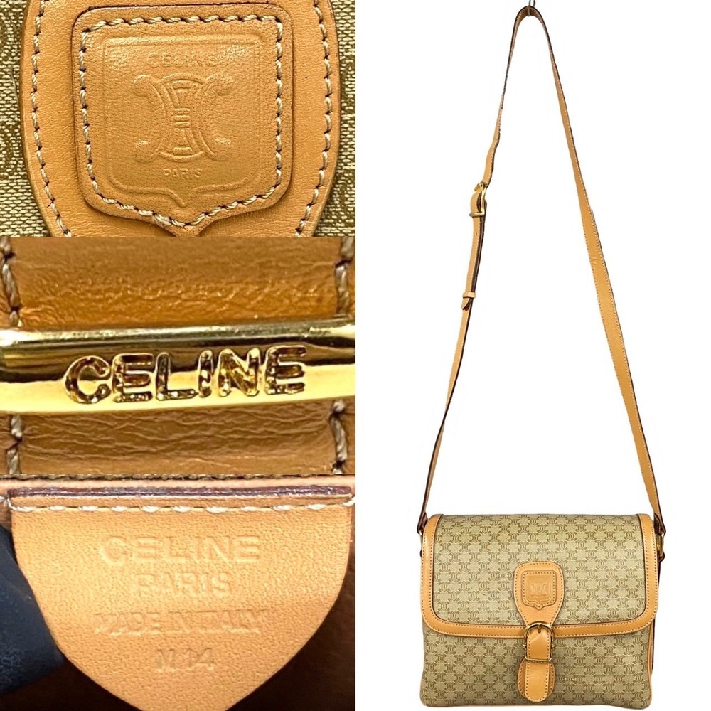 Celine Tan Triomphe Macadam Blason Bag Shoulder - image 3